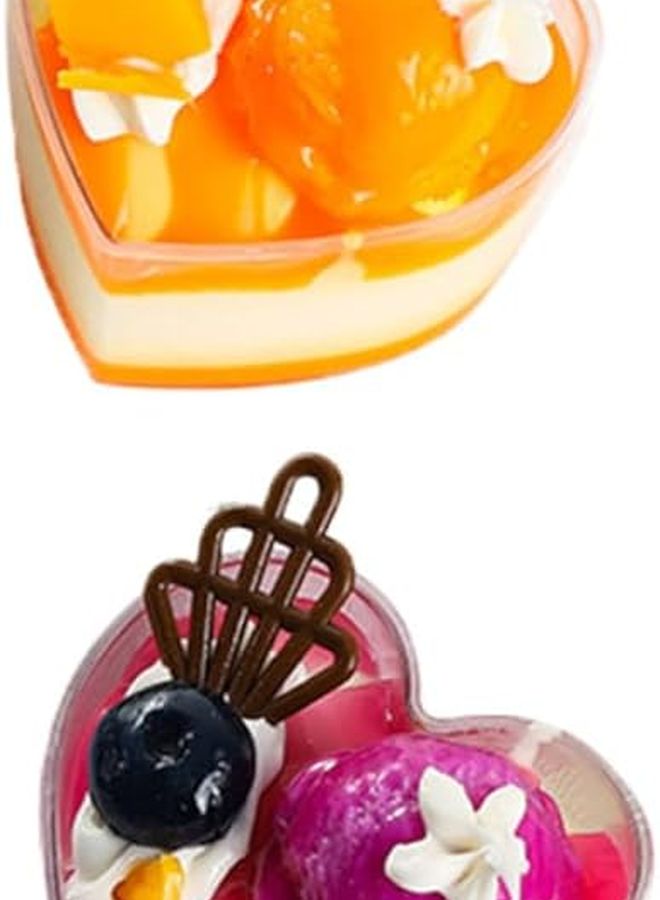 2 Pcs Heart Shaped Cake Mold Realistic Fake Food For Photography Props - Image 1